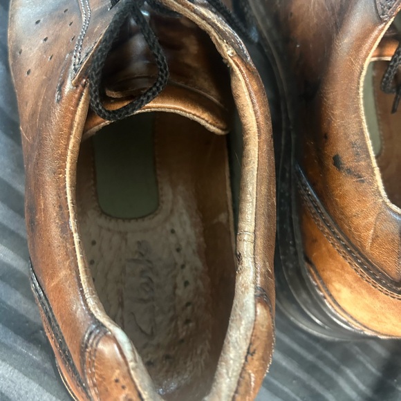 Clarks Brown Leather Oxfords with Vintage Patina main image 8